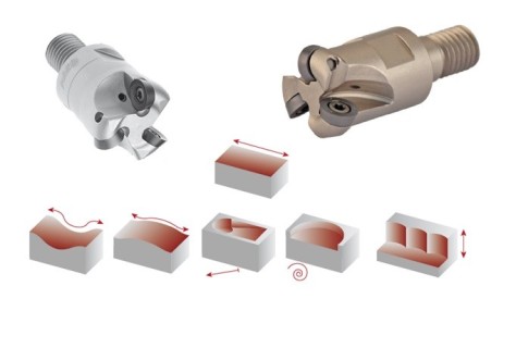 Frézy se závitovým adaptérem s kruhovými destičkami-kopírovací frézy