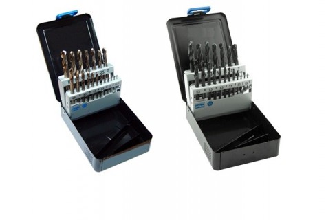 Krátké HSS vrtáky 19Ks (rozsah 1-10 po 0,5 mm)-h8