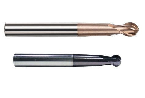 Kulové 2 břité frézy 55HRc, MMC sférický typ