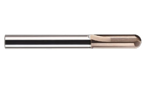 Kulové 2 břité frézy s přímou drážkou 55HRc