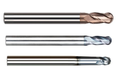 Kulové 4 břité frézy 55 HRc