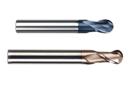 Kulové krátké 2 břité frézy 55 HRc