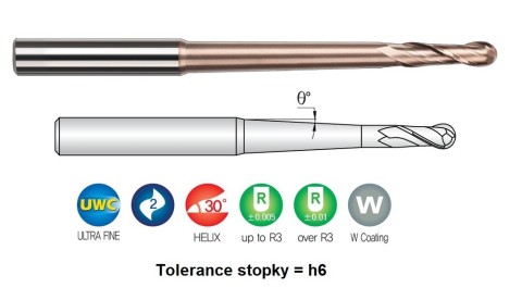 Kuželové frézy s kuželovým dlouhým krkem