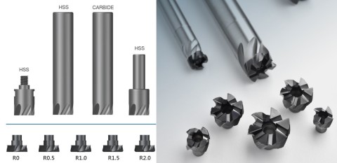 Monolitní frézy s výměnnými hlavičkami