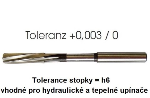 Přesné HSS/E Co. výstružníky Stopka=h6