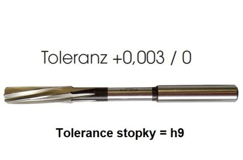 Přesné HSS/E Co. výstružníky Stopka=h9