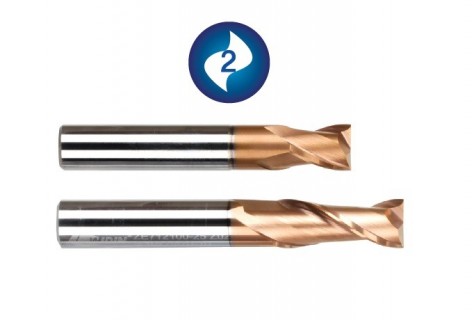 Rovné 2 břité frézy 70 HRc