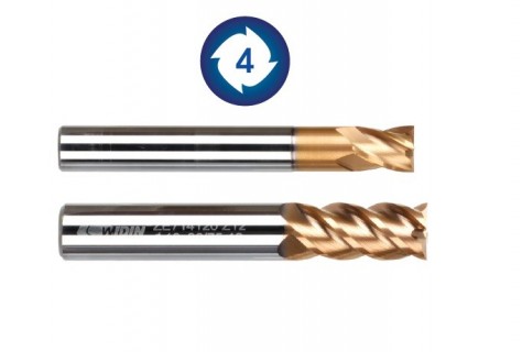 Rovné 4 břité frézy 70 HRc