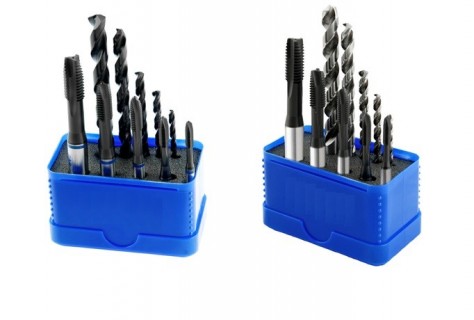 Sady HSS vrtáků s průchozími závitníky