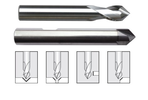 Středicí/srážecí tvrdokovové frézy