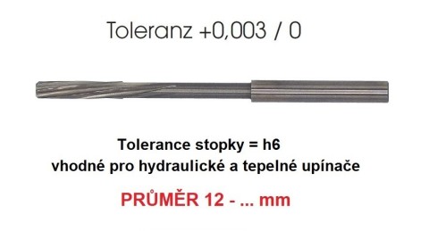 Tvrdokovové strojní přesné výstružníky NC6199 12-…mm