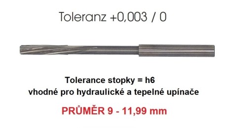 Tvrdokovové strojní přesné výstružníky NC6199 9-11,99mm