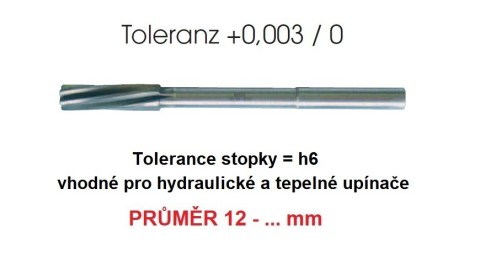 Tvrdokovové strojní přesné výstružníky NC699 12-...mm