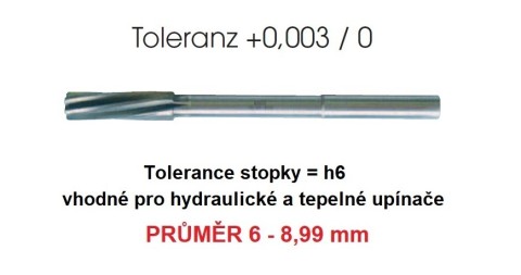 Tvrdokovové strojní přesné výstružníky NC699 6-8,99mm