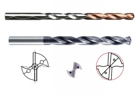 Tvrdokovové vrtáky 10xD s chlazením