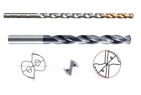 Tvrdokovové vrtáky 20xD s chlazením