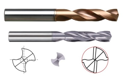 Tvrdokovové vrtáky 3xD bez chlazení