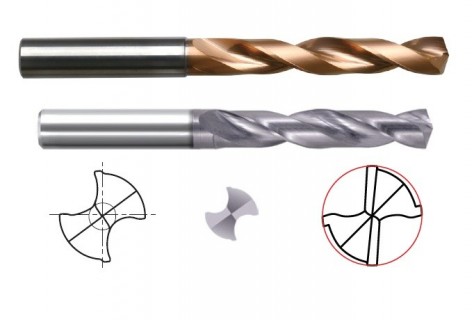 Tvrdokovové vrtáky 5xD bez chlazení