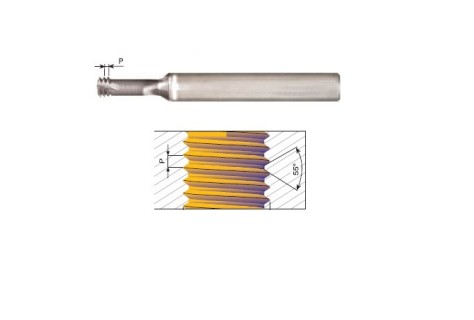 Tvrdokovové závitové mikrofrézy GAS (BSP) 55° Tvrdokovové závitové mikrofrézy GAS (BSP) 55°