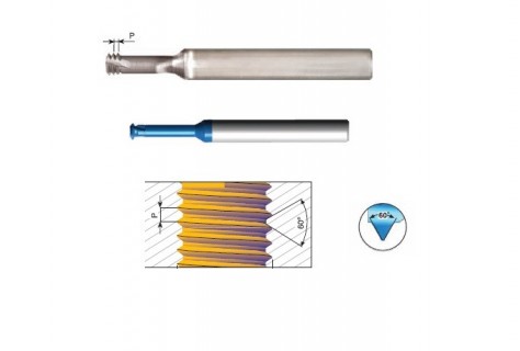 Tvrdokovové závitové mikrofrézy ISO - Metrické (M) Tvrdokovové závitové mikrofrézy ISO - Metrické (M)