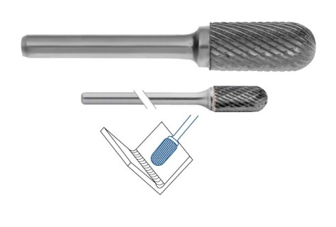 Válcové technické frézy s rádiusem-rotary burrs
