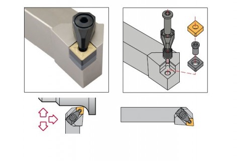Vnější levé soustružnické nože D-upnutí