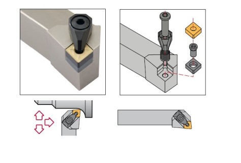 Vnější levé soustružnické nože D-upnutí bez chlazení