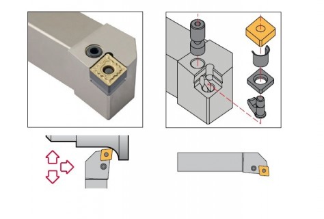 Vnější levé soustružnické nože P-upnutí bez chlazení