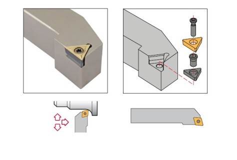 Vnější levé soustružnické nože S-upnutí