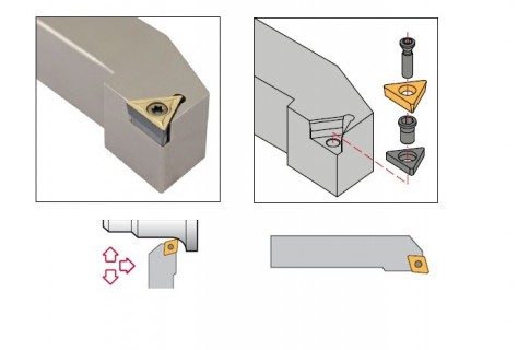 Vnější levé soustružnické nože S-upnutí bez chlazení