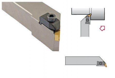 Vnější levé zapichovací-upichovací držáky s upínkou