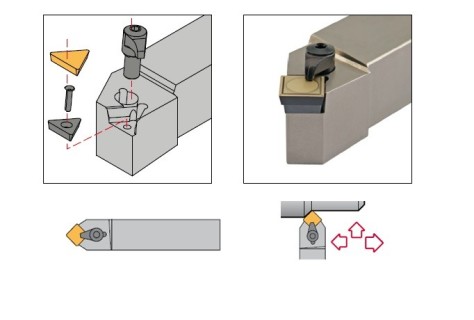 Vnější oboustranné soustružnické nože C-upnutí