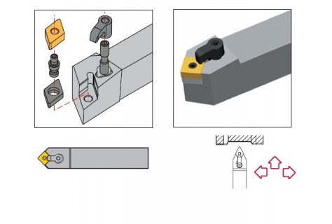 Vnější oboustranné soustružnické nože M-K upnutí (M-upnutí)
