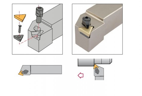 Vnější pravé soustružnické nože C-upnutí