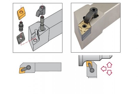 Vnější pravé soustružnické nože M-K upnutí (M-upnutí)