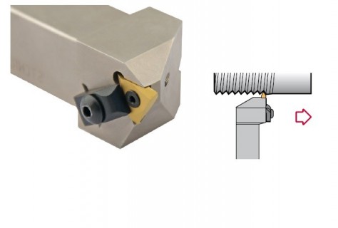 Vnější vertikální levé závitovací nože s VBD