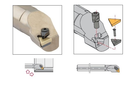 Vnitřní levé soustružnické nože C-upnutí