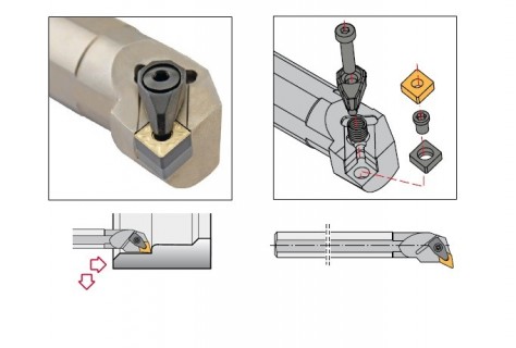 Vnitřní levé soustružnické nože D-upnutí