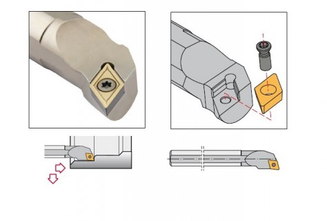 Vnitřní levé soustružnické nože S-upnutí