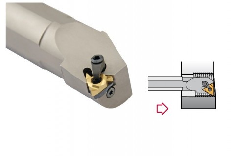 Vnitřní levé závitovací nože s upínkou