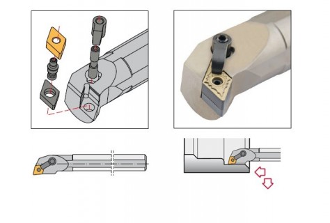Vnitřní pravé soustružnické nože M-K upnutí (M-upnutí)