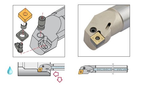 Vnitřní pravé soustružnické nože P-upnutí s chlazením