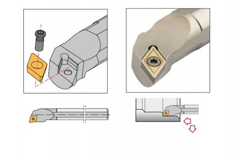 Vnitřní pravé soustružnické nože S-upnutí