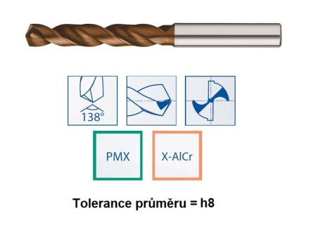 Vrtáky 5xD na nerez a slitiny