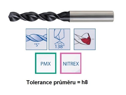 Vrtáky 5xD na titan a slitiny