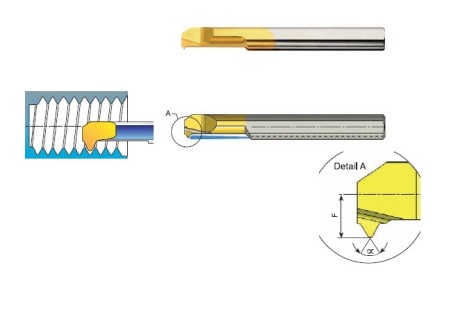Závitovací mikronožíky částečný profil 55°
