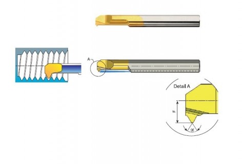 Závitovací mikronožíky částečný profil 60°