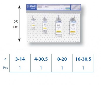 1609 SADA STUPŇOVITÝCH VRTÁKŮ HSSE 5% Co 100° NA LIŠTĚ