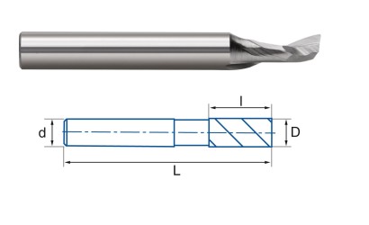 4410-7 1-břité frézy HSSE 5% Co na hliník