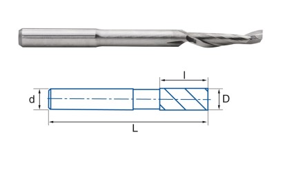 4411-8 1-břité frézy HSSE 5% Co na hliník